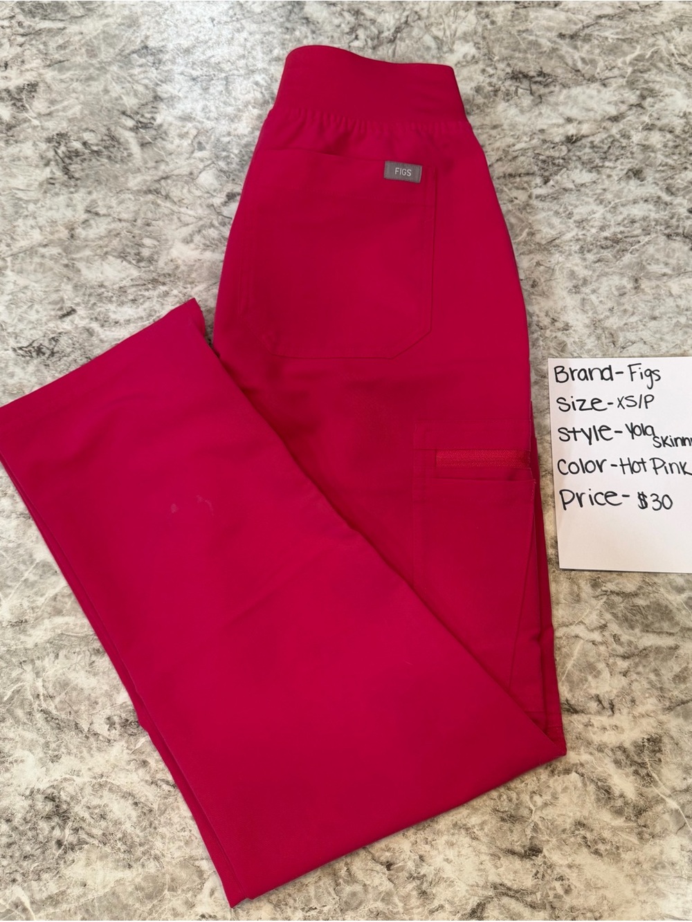 Figs Hot Pink Women's Scrub Pants